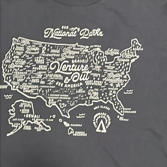 The Landmark Project NPS national parks map tee sz XL - Picture 5 of 7